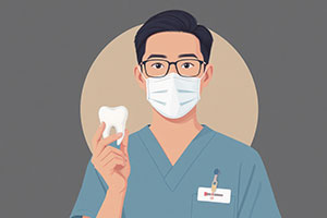 歯科医院で麻酔を打つ女性