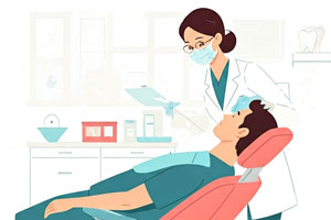 定期健診を受診する男性