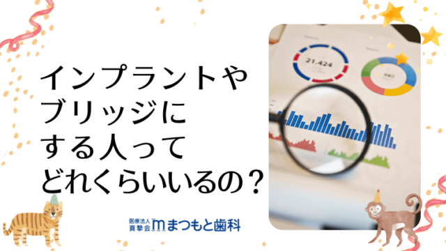 インプラントやブリッジにする人ってどれくらいいるの？